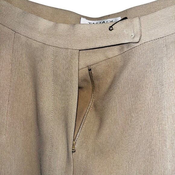 Tahari Petite Womens Two-Piece Suit Set Size M Beige 100% Polyester Buttoned Jac - Picture 14 of 16